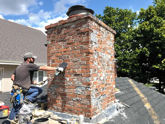 Completed chimney rebuild by South Gate Chimney Sweep in South Gate, CA