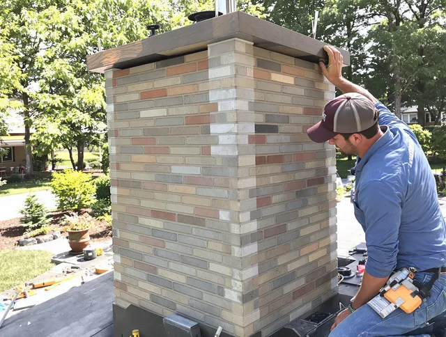South Gate Chimney Sweep completing a modern chimney remodel in South Gate, CA