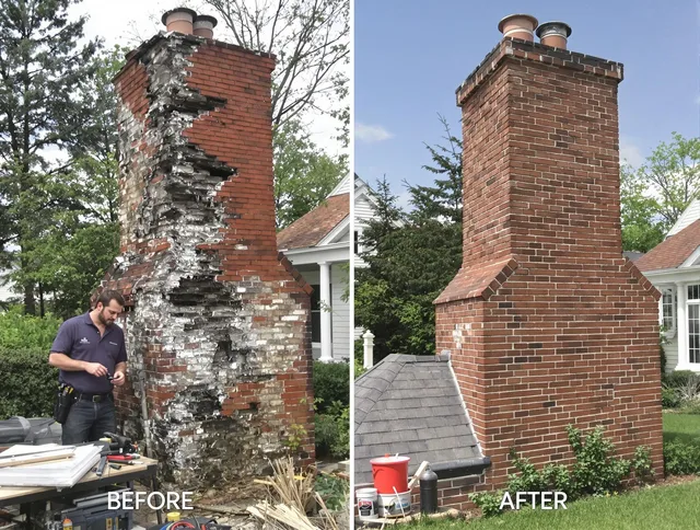 South Gate Chimney Sweep performing a full chimney restoration in South Gate, CA