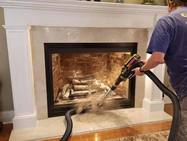 Fireplace cleaning performed by South Gate Chimney Sweep in South Gate, CA