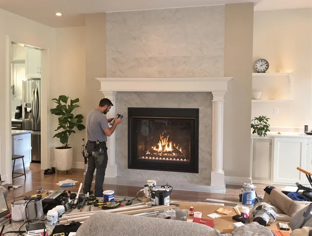 Newly installed fireplace by South Gate Chimney Sweep in South Gate, CA