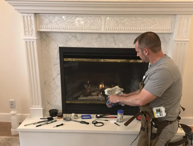 South Gate Chimney Sweep performing fireplace maintenance in South Gate, CA